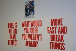 3 Messages Side-By-Side on the Walls @ Facebook